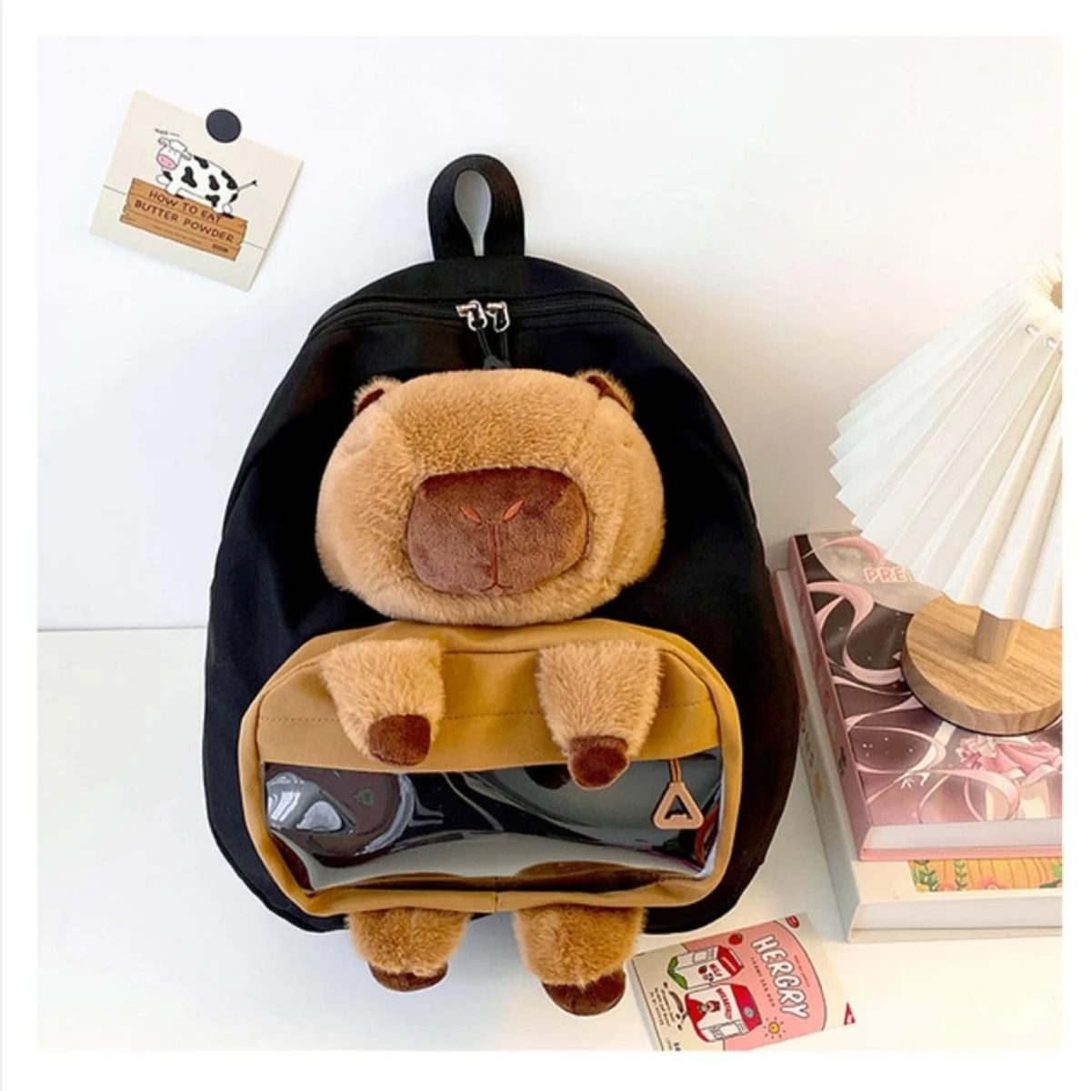 Cute Capybara Large Capacity Backpack School or College Bag